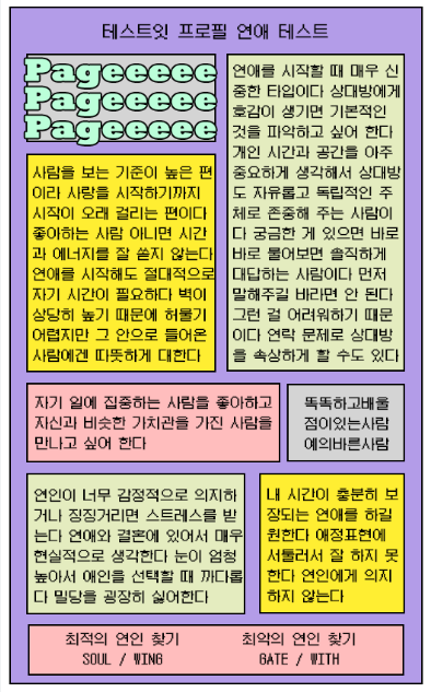 테스트잇 프로필 연애테스트 