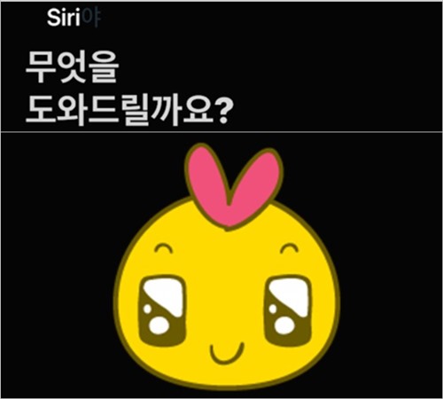  아이폰의 시리 얼굴 바꿔보기