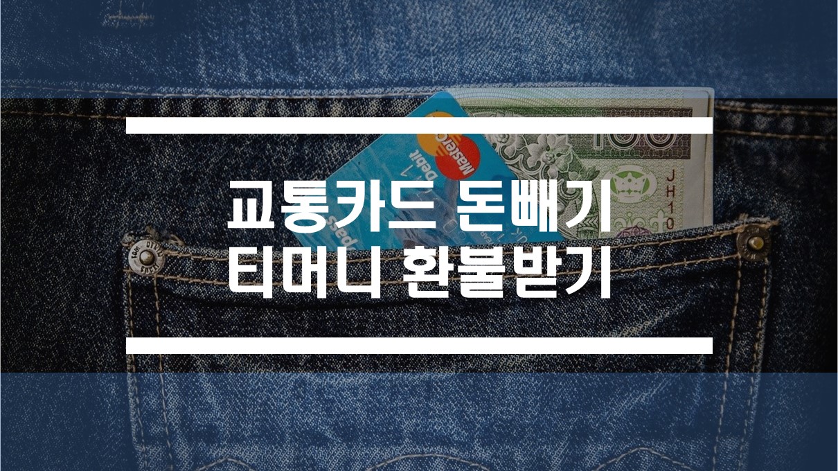  교통카드 돈빼기 티머니 환불 받기 방법 총 정리