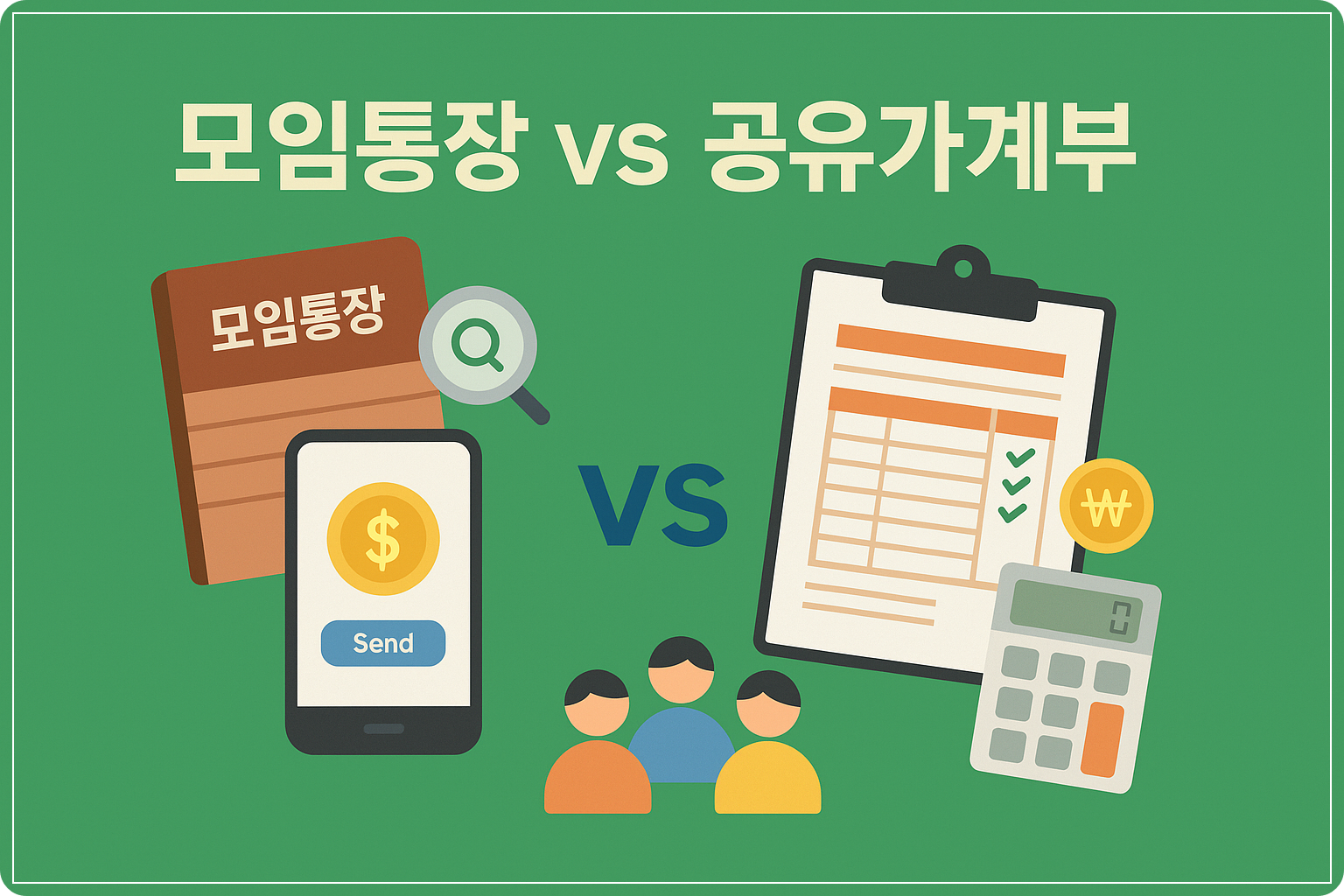 모임통장 vs 공유가계부
