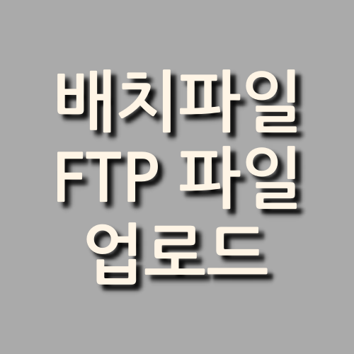  배치파일 FTP 파일 업로드