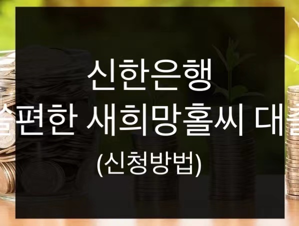  신한은행 쏠편한 새희망홀씨 대출 신청방법