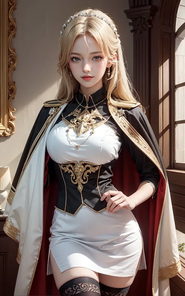 AI 반실사 럭셔리 의상 공주 여왕 컨셉 이미지