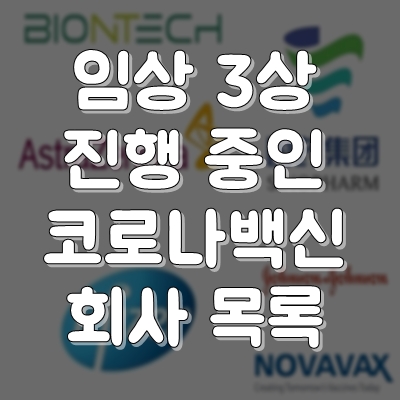  임상 3상 진행중인 코로나 백신 회사들 목록