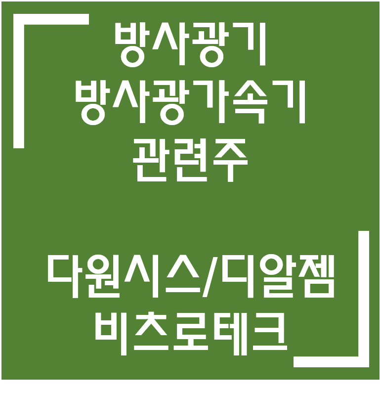  [종목·섹터] 다원시스 / 디알젬 / 비츠로테크 / 모비스 - 방사광기 관련주