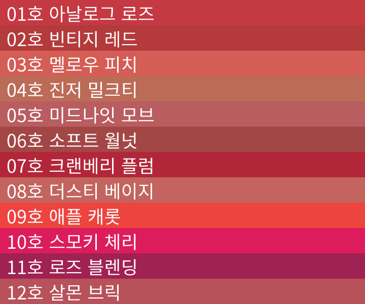 에뛰드-픽싱-틴트-전-색상-컬러-비교