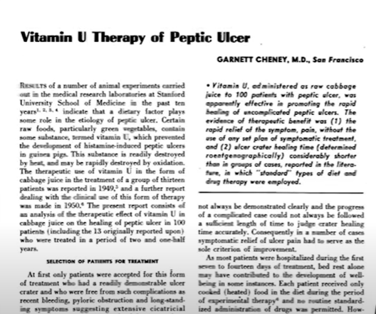 peptic ulcer 논문 1950년