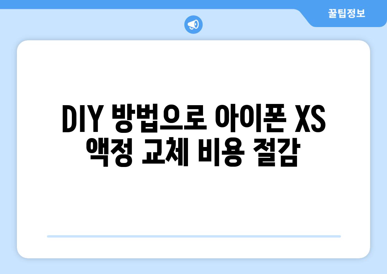 DIY 방법으로 아이폰 XS 액정 교체 비용 절감