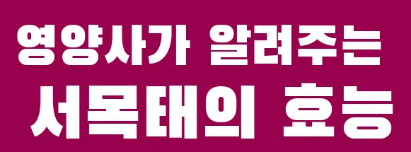 영양사가 알려주는 서목태의 효능