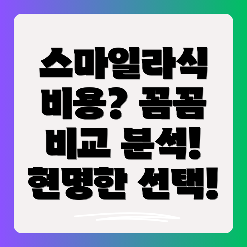 스마일라식 비용