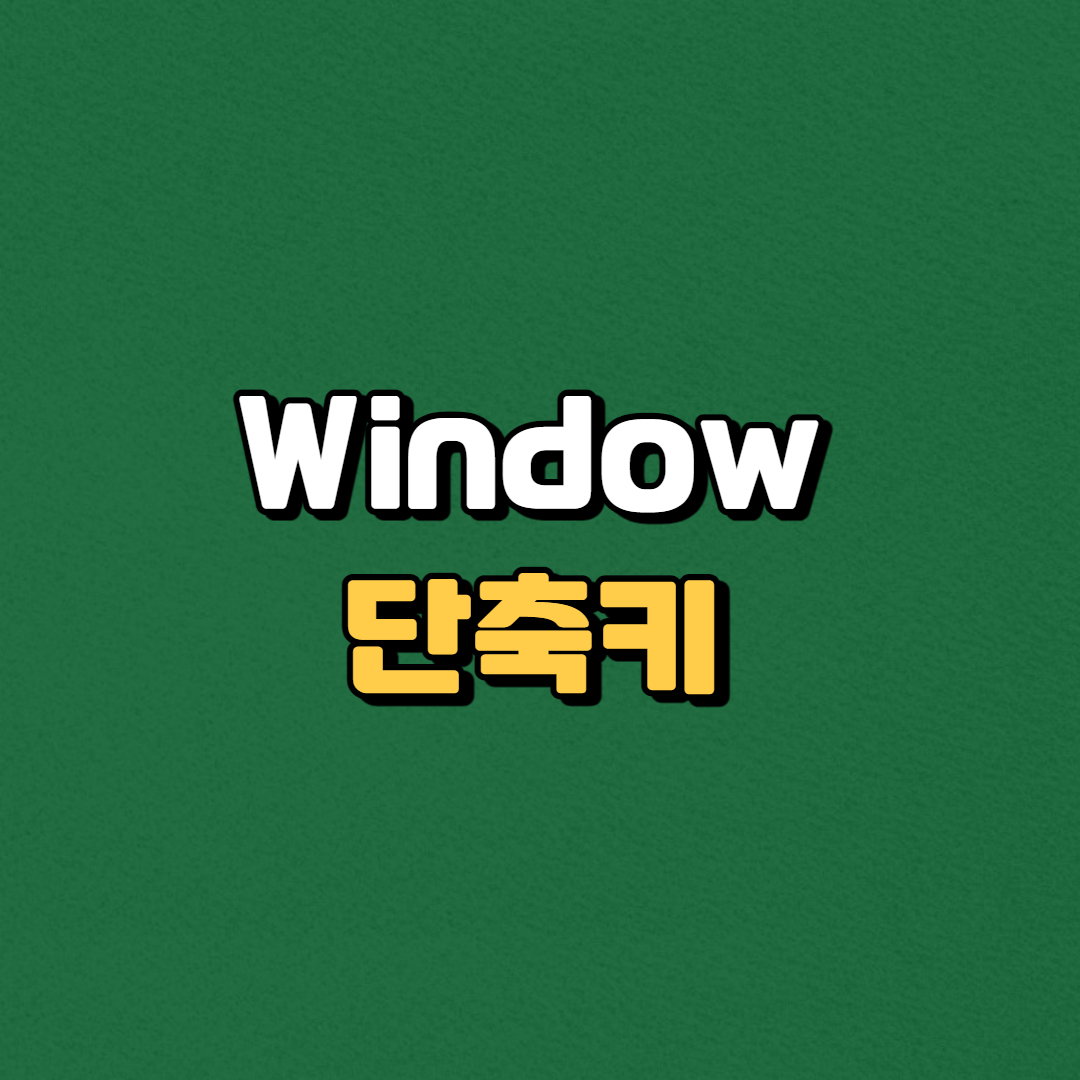  한 번 배워 평생 쓰는 윈도우 단축키
