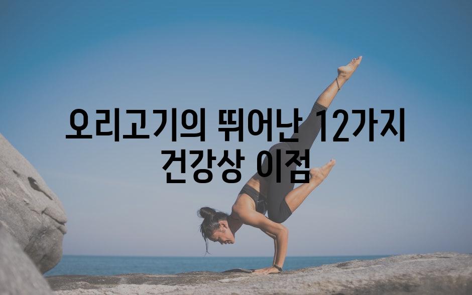 오리고기의 뛰어난 12가지 건강상 이점