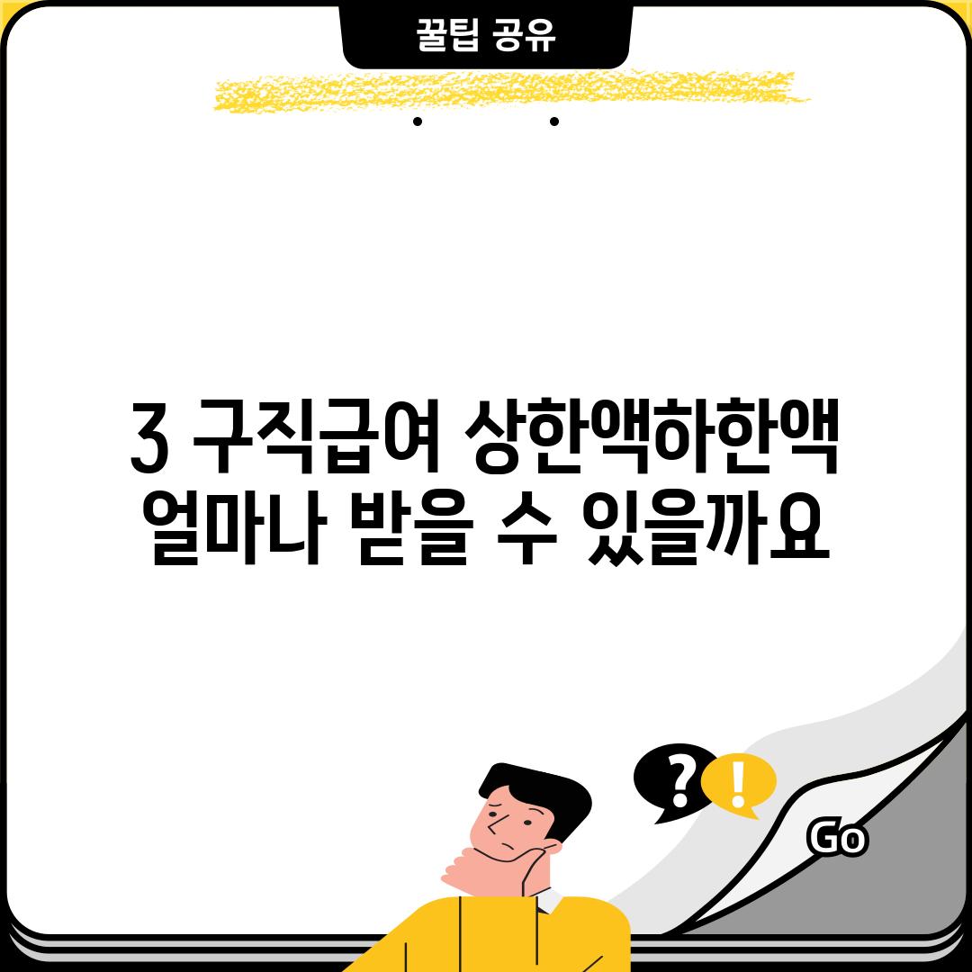 3. 구직급여 상한액/하한액: 얼마나 받을 수 있을까요?