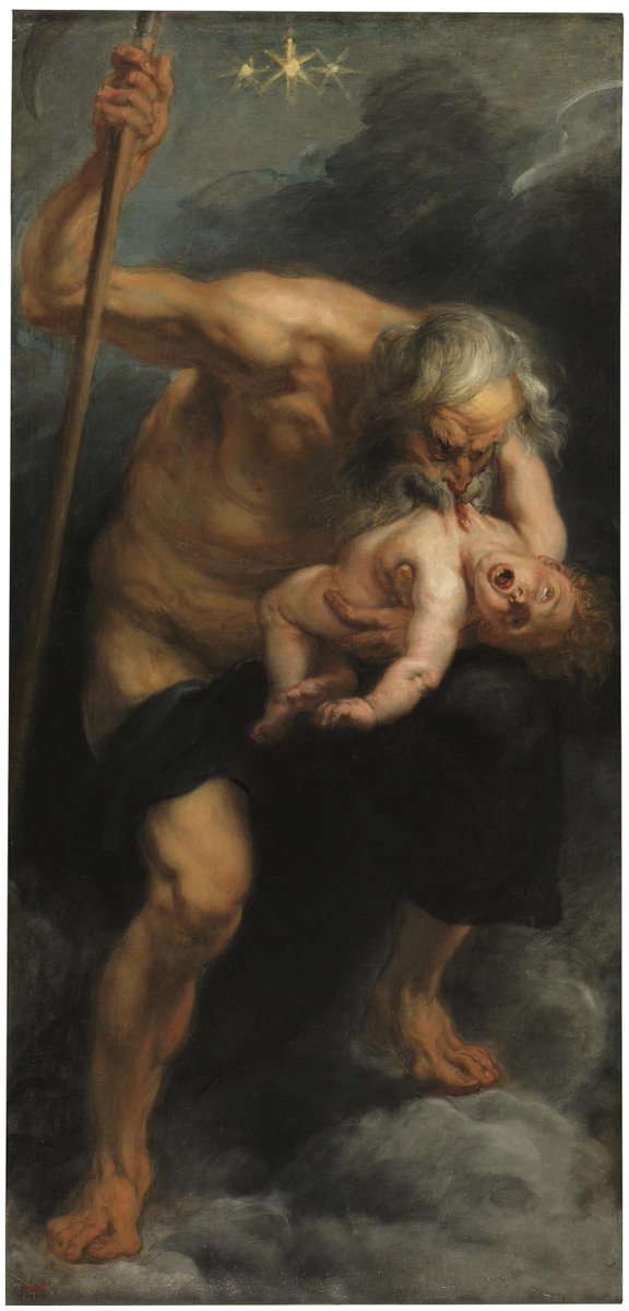 Saturn Devouring His Son&#44; Baroque version by Peter Paul Rubens&#44; from 1636