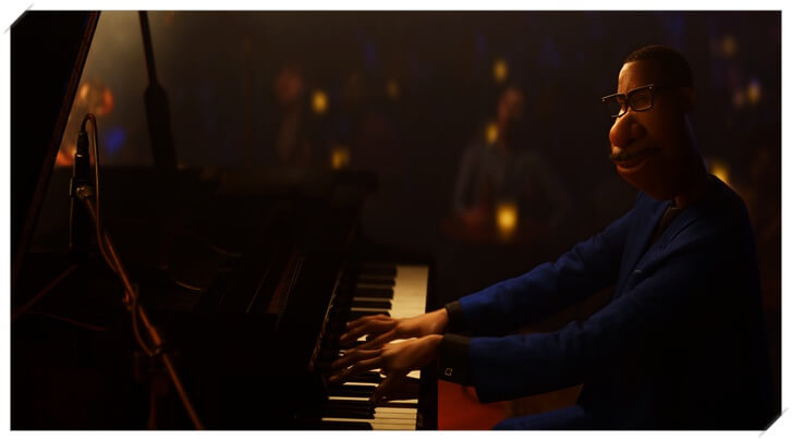 김재형 애니메이터가 흑인 캐릭터 특유의 제스처와 표정을 살리려고 노력한 주인공이 피아노 치는 장면