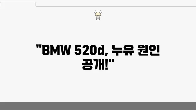 BMW 520d의 오일필터 하우징 재질과 내구성