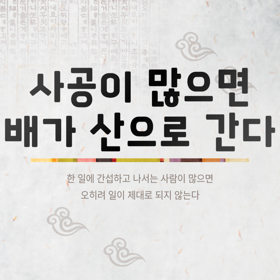 사공이 많으면 배가 산으로 간다