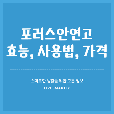  포러스안연고 효능과 사용법, 가격