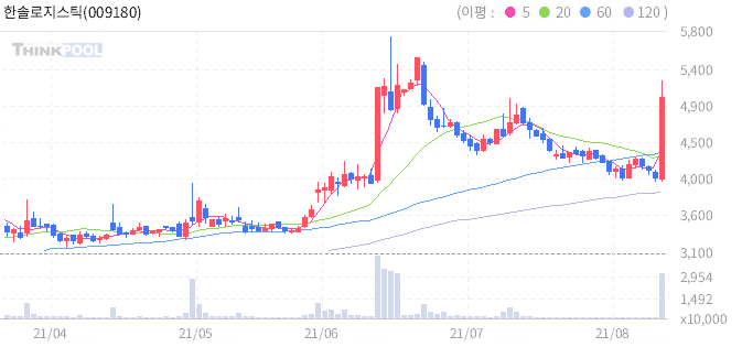 2021. 08. 11 상한가 종목 분석 (나노씨엠에스, 원티드랩, 한솔 ...