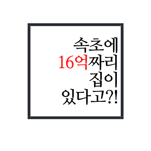  속초에 16억짜리 집이 있다고?! 알아보자...txt