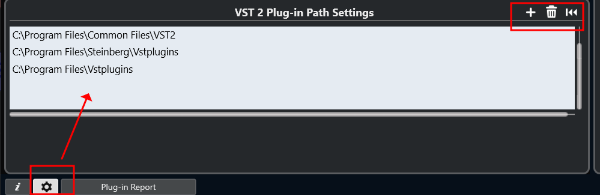 VST 2 Plug-in Path Settings