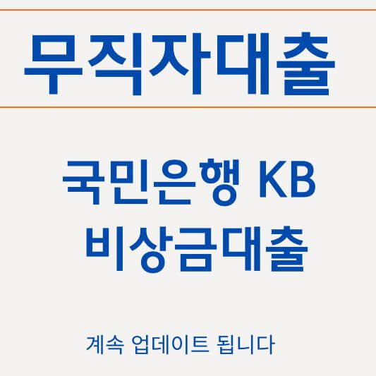 국민은행 KB 비상금대출