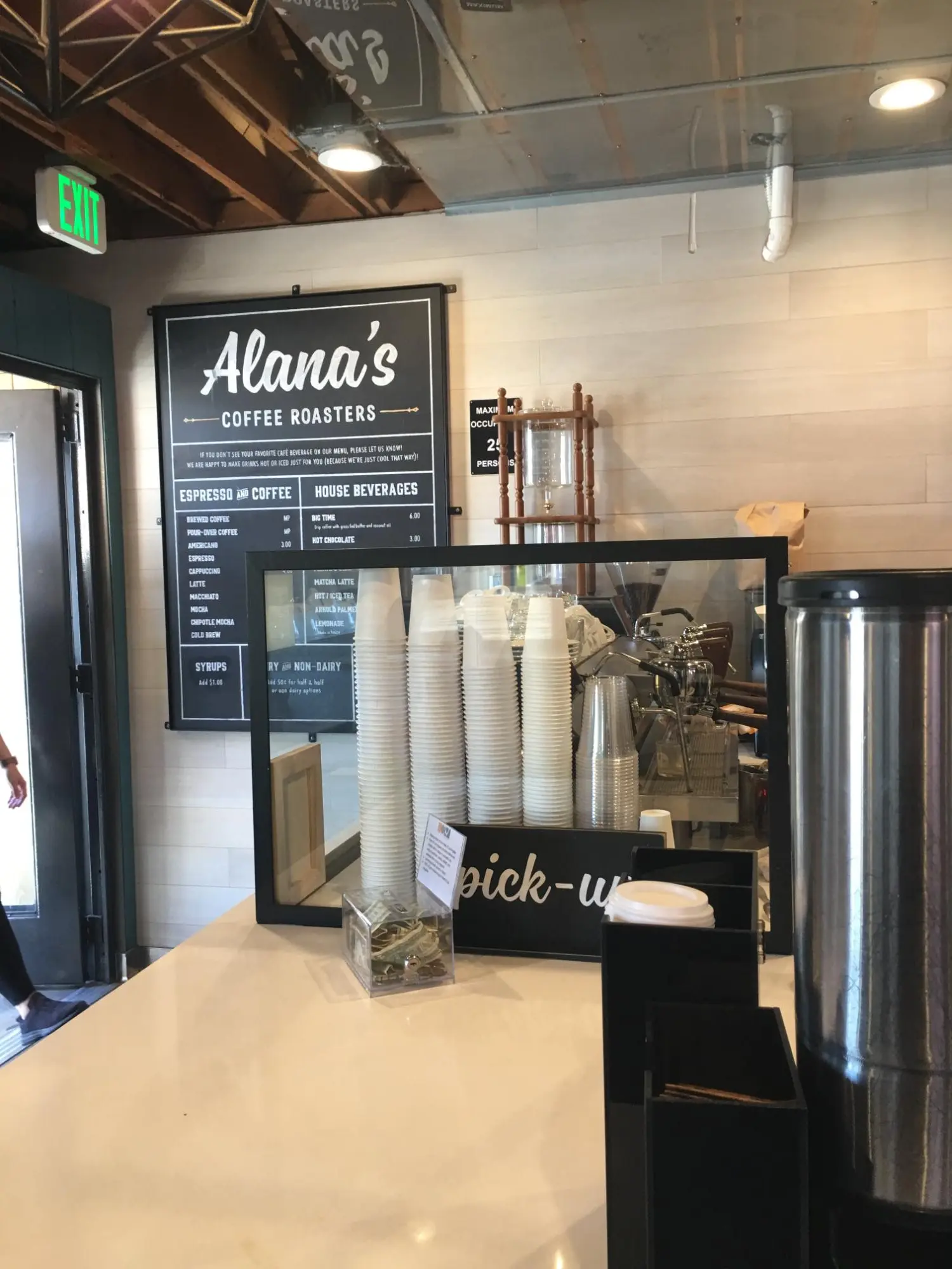 Alana's Coffee Roasters Menu