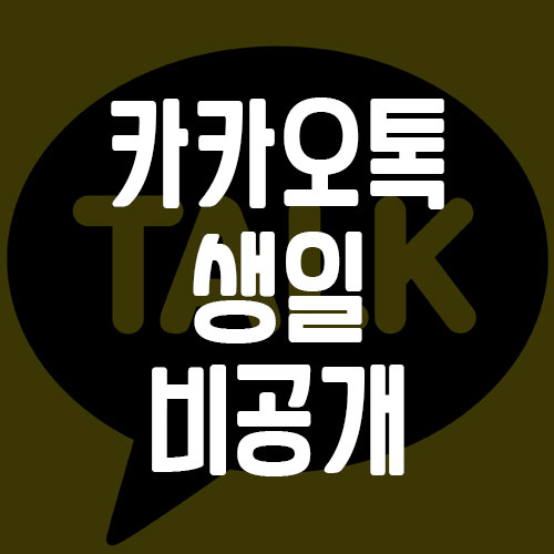 카카오톡 생일 비공개 설정