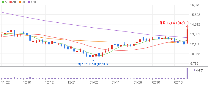 2023.02.16 상한가 종목 분석 13