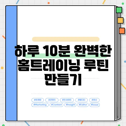 하루 10분 완벽한 홈트레이닝 루틴 만들기