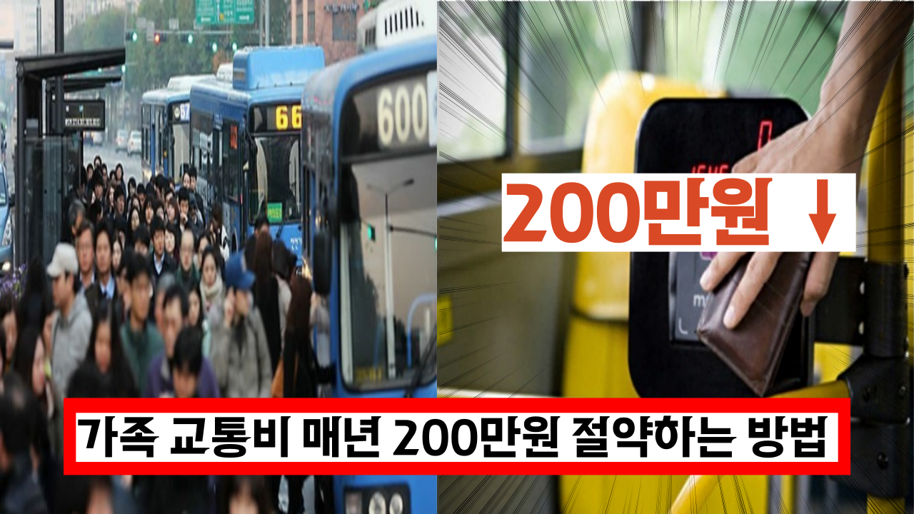  '일상생활 꿀팁' 가족 교통비 매년 200만원 절약하는 방법 3가지