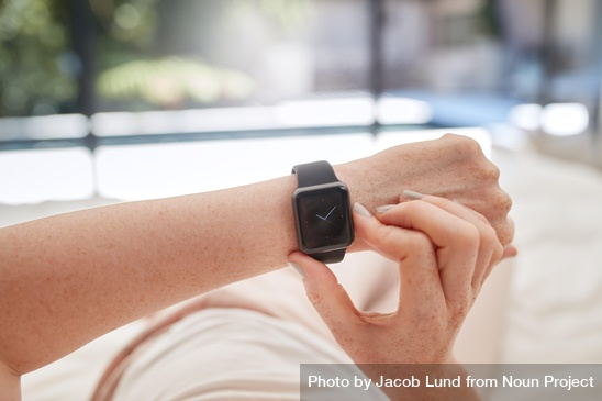 Closeup Shot Of Woman Checking Time by Jacob Lund Photography from NounProject.com