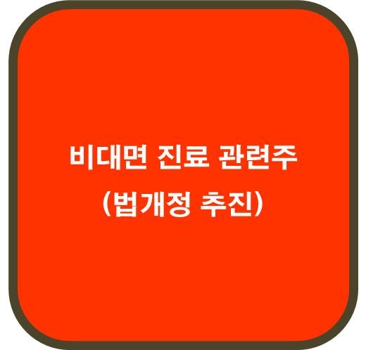 비대면 진료 관련주 6종목 ( 법개정 추진 )