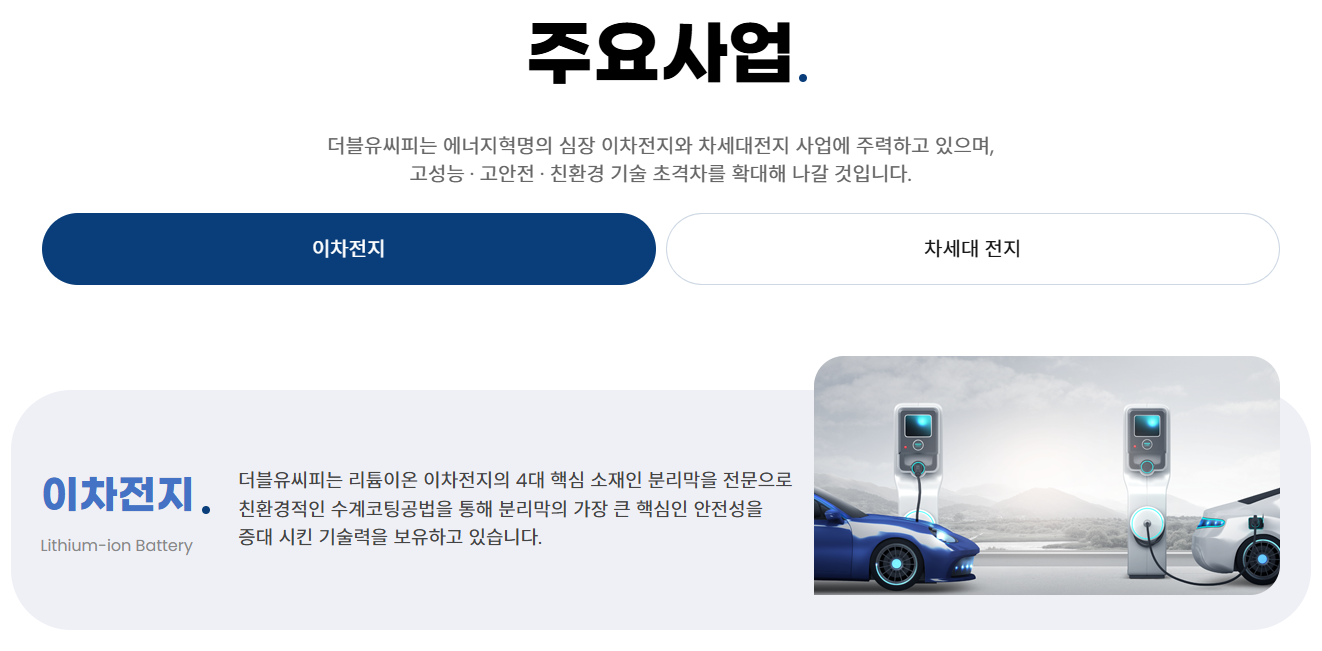 주요사업 이차전지