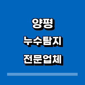 양평군 누수탐지