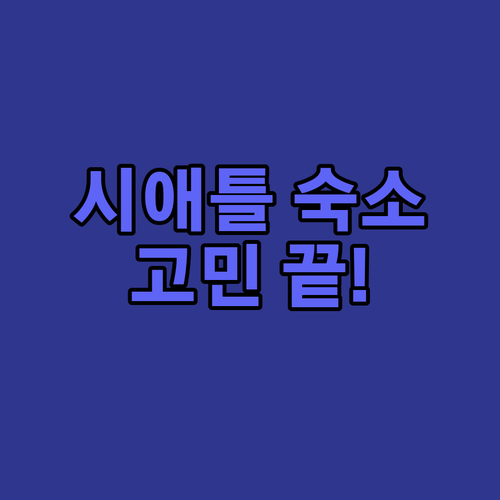시애틀 여행 숙소 고민 끝 3곳의 매