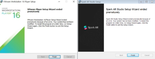 VMware Wizard ended prematurely