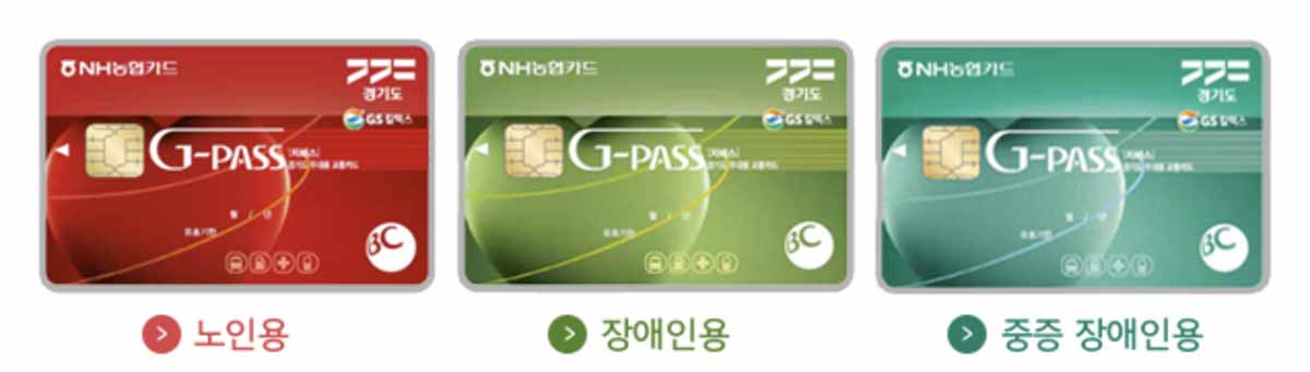 우대용교통카드-G-Pass(지패스)-종류