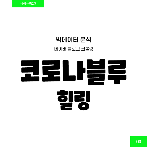 [카드뉴스] 코로나블루 힐링네이버블로그 빅데이터분석블로거들한테 물어봤다.