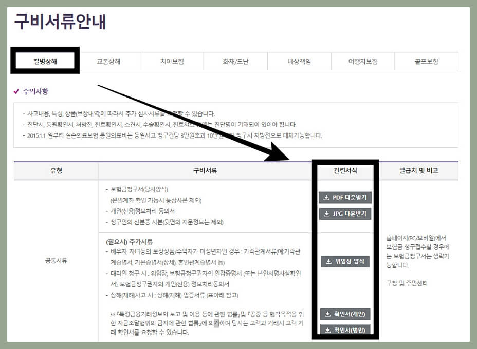 흥국화재 실비보험 청구서류(청구서양식)와 청구방법 정리 흥국화재 실비보험 청구서류(청구서양식)와 청구방법 정리