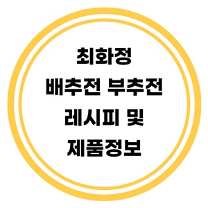 최화정-배추전-부추전-레시피-제품-소스-정보