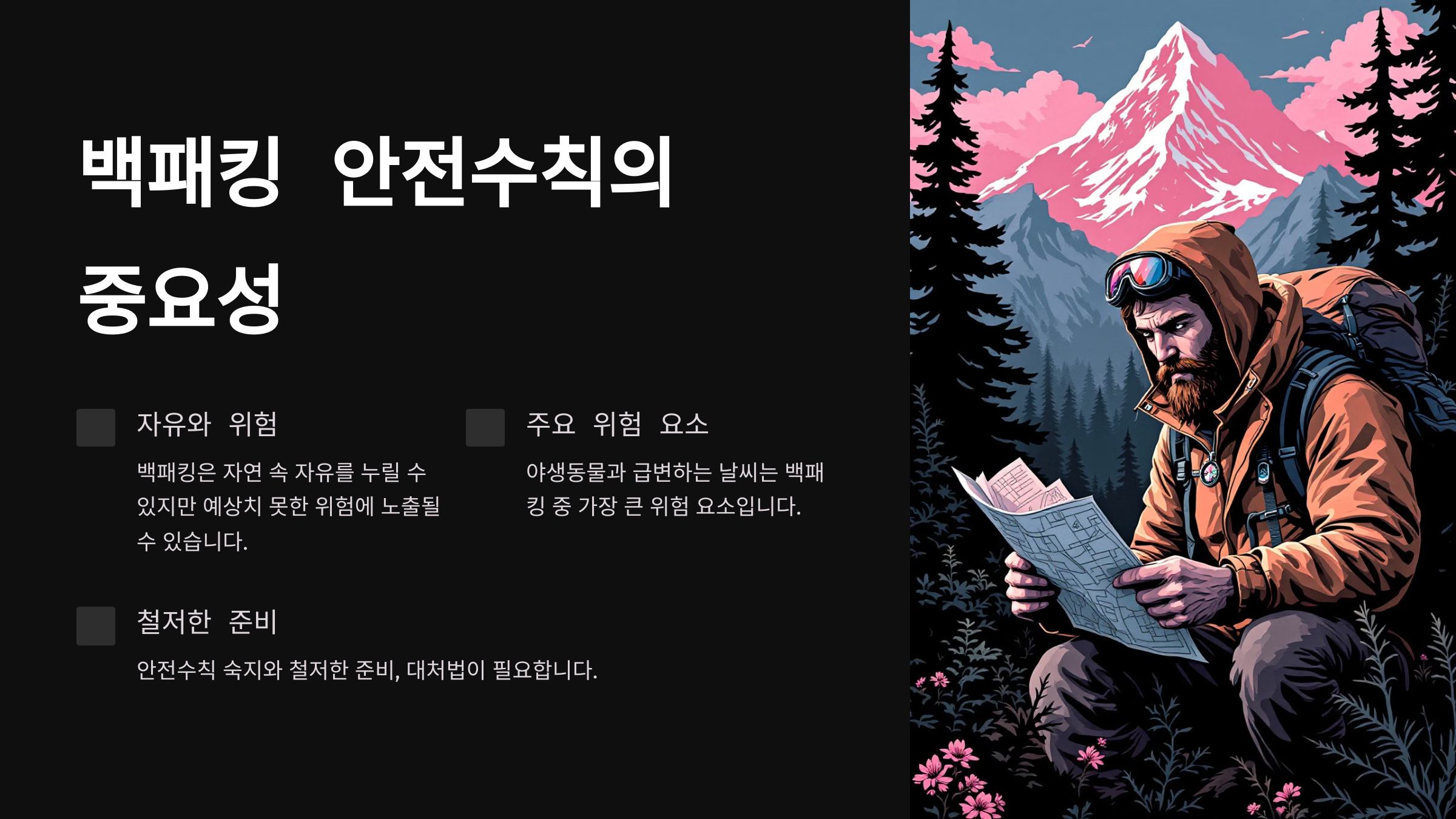백패킹에서의 안전수칙이 중요한 이유