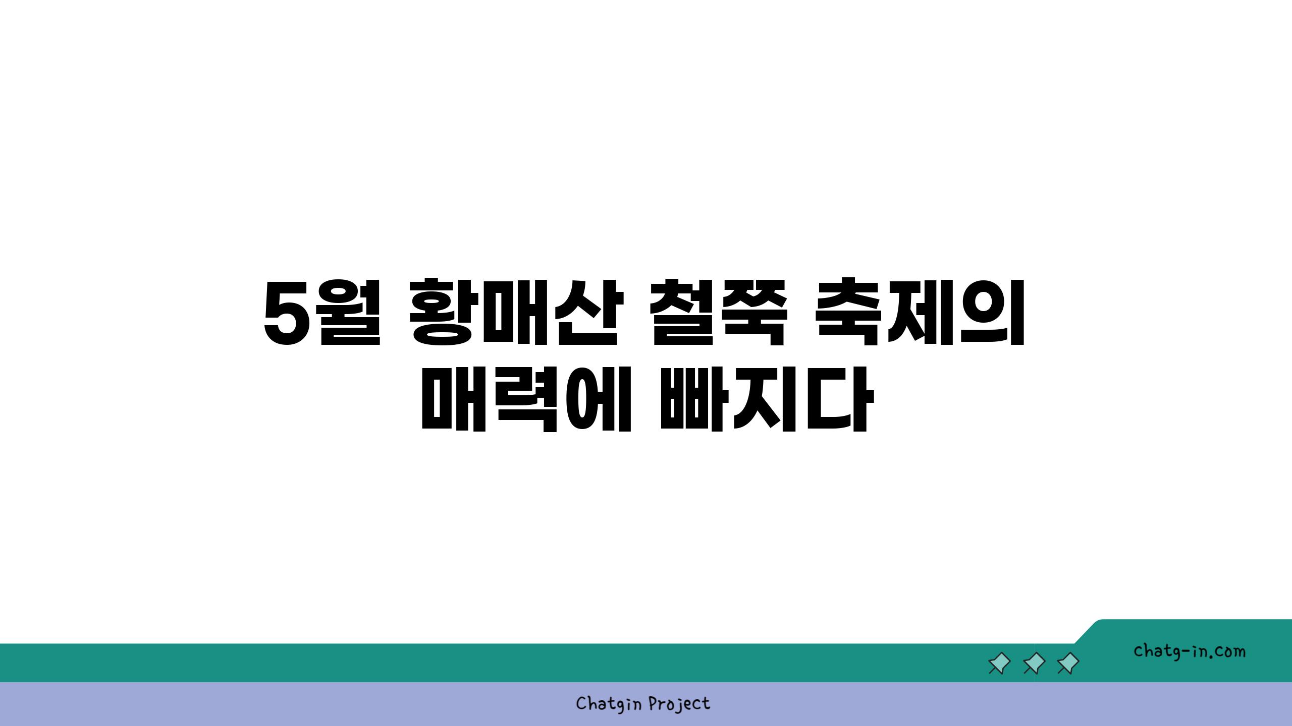 5월 황매산 철쭉 축제의 매력에 빠지다