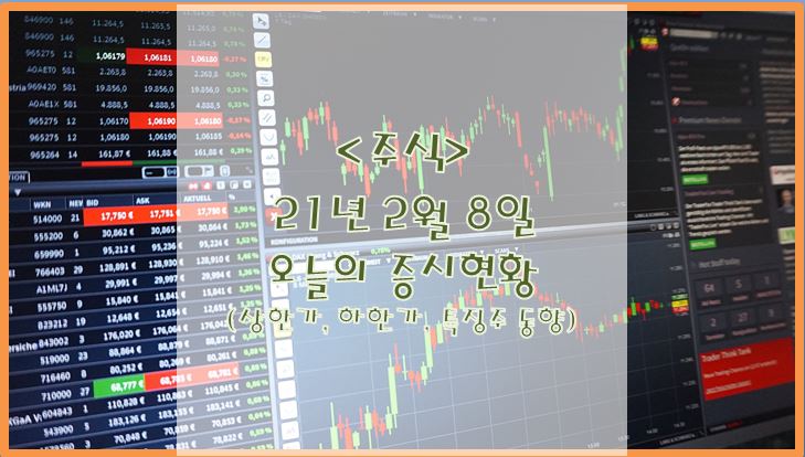  [주식](2월 8일) 오늘의 증시현황 (상한가, 하한가, 특징주)