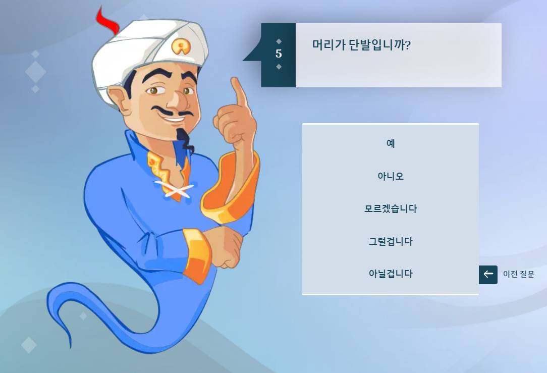 아키네이터 질문5