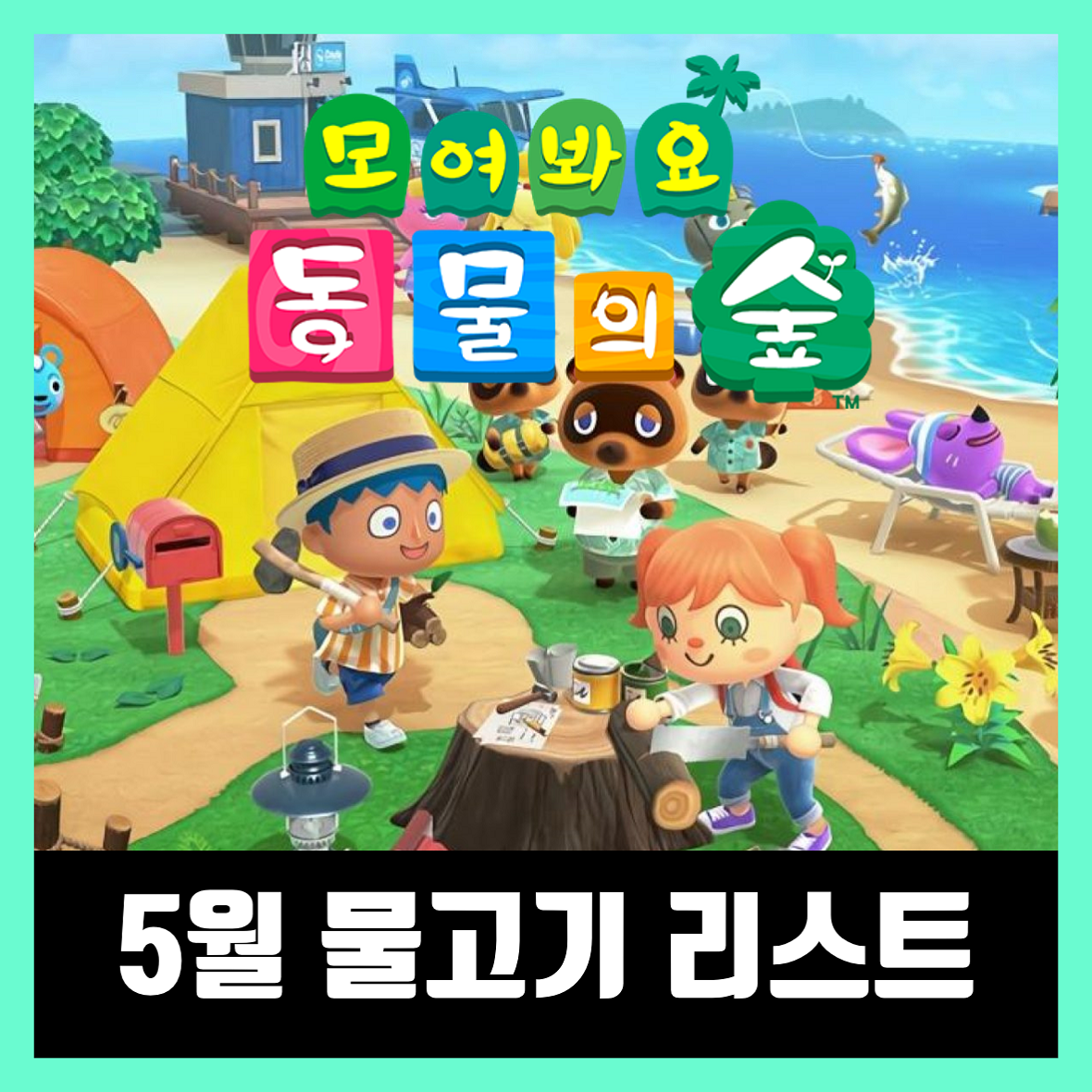  모여봐요 동물의숲(모동숲) 5월 물고기 종류 가격표