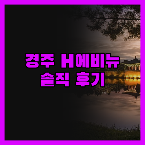 경주 H 에비뉴 시청점 솔직 후기 조