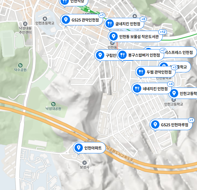 인헌 아파트 지도