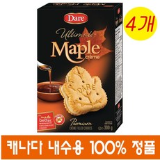 (캐나다 직송) Dare 데어 메이플 크림 쿠키 Maple Cream Cookies made with maple syrup peanut free 300g x4pcs