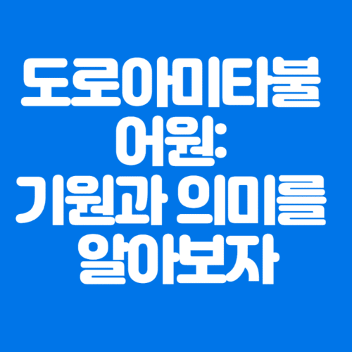 도로아미타불어원:기원과의미를알아보자-파란바탕-하얀글씨-썸네일이미지